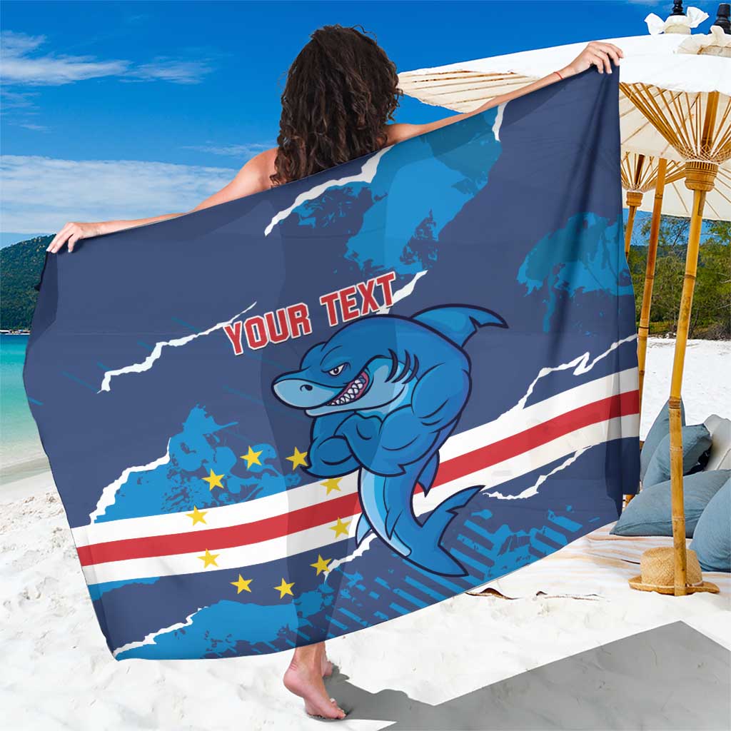 Custom Cape Verde Football Sarong Go Blue Sharks - Mascot Version