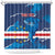 Custom Cape Verde Football Shower Curtain Go Blue Sharks - Mascot Version