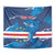 Custom Cape Verde Football Tapestry Go Blue Sharks - Mascot Version