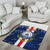 Custom Cape Verde Football Area Rug Go Blue Sharks - Sporty Version - Wonder Print Shop