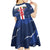 Custom Cape Verde Football Kid Short Sleeve Dress Go Blue Sharks - Sporty Version - Wonder Print Shop