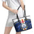 Custom Cape Verde Football Leather Tote Bag Go Blue Sharks - Sporty Version - Wonder Print Shop