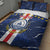 Custom Cape Verde Football Quilt Bed Set Go Blue Sharks - Sporty Version - Wonder Print Shop