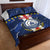 Custom Cape Verde Football Quilt Bed Set Go Blue Sharks - Sporty Version - Wonder Print Shop