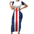 Custom Cape Verde Football Short Sleeve Bodycon Dress Go Blue Sharks - Sporty Version - Wonder Print Shop