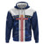 Custom Cape Verde Football Zip Hoodie Go Blue Sharks - Sporty Version - Wonder Print Shop