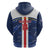 Custom Cape Verde Football Zip Hoodie Go Blue Sharks - Sporty Version - Wonder Print Shop