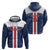 Custom Cape Verde Football Zip Hoodie Go Blue Sharks - Sporty Version - Wonder Print Shop