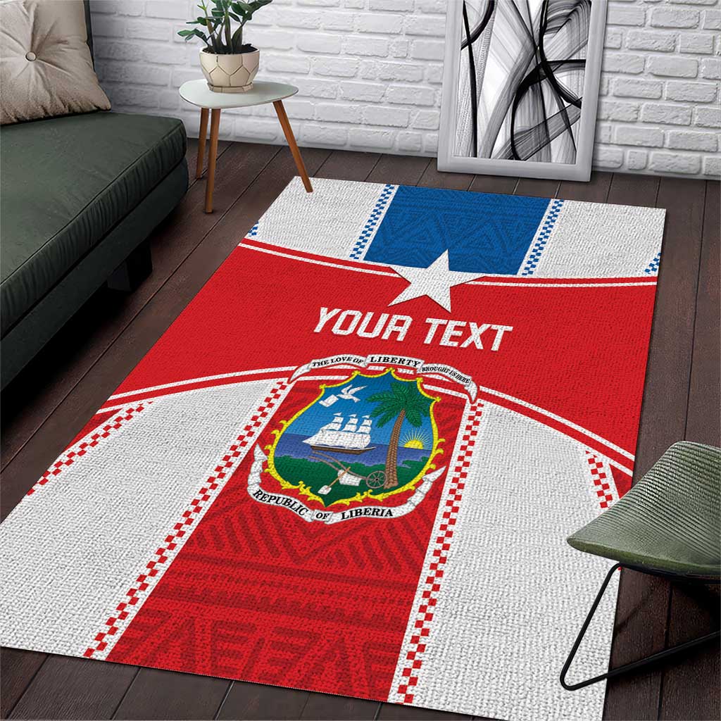 Custom Liberia Football Area Rug Go Lone Stars - Sporty Style - Wonder Print Shop