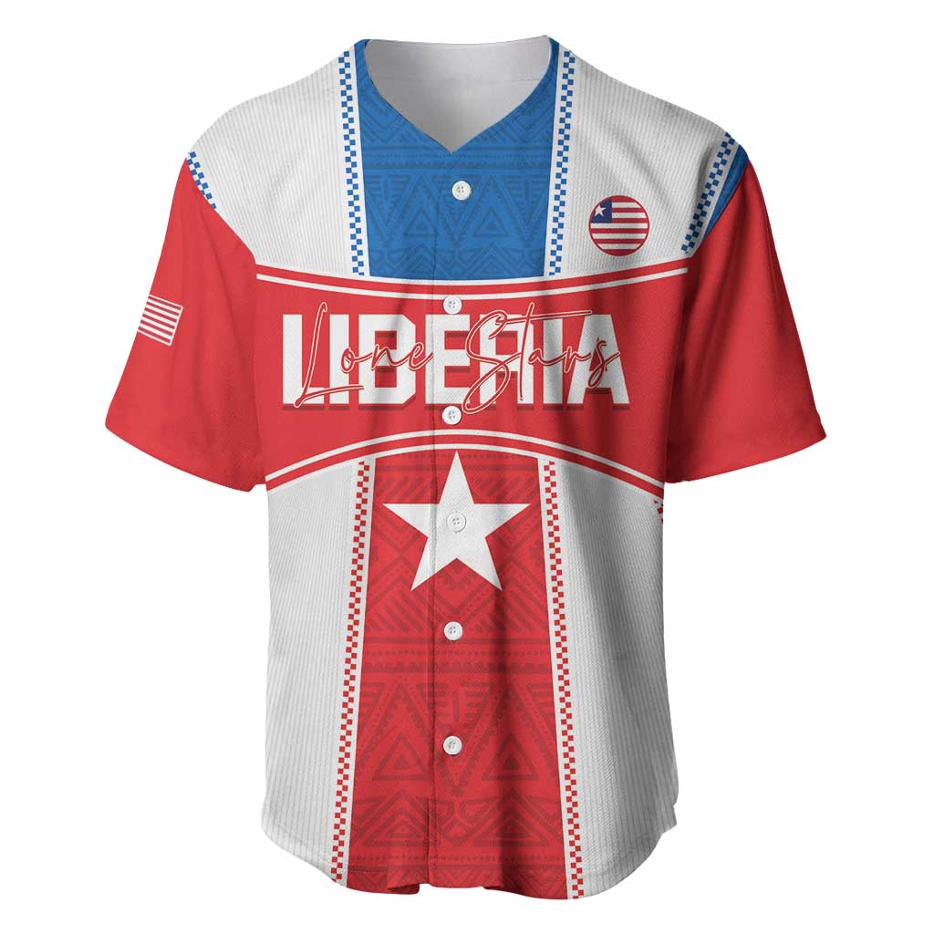 Custom Liberia Football Baseball Jersey Go Lone Stars - Sporty Style - Wonder Print Shop