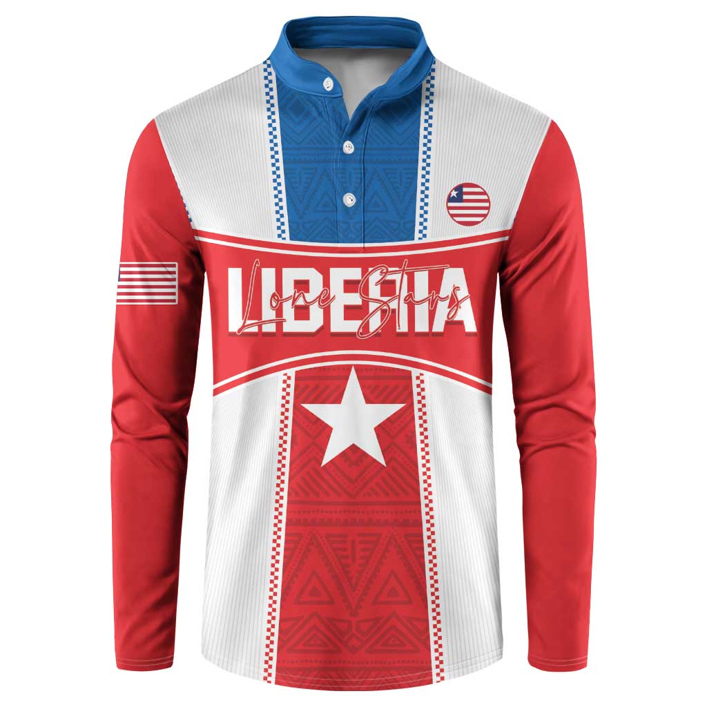 Custom Liberia Football Button Sweatshirt Go Lone Stars - Sporty Style - Wonder Print Shop