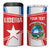 Custom Liberia Football 4 in 1 Can Cooler Tumbler Go Lone Stars - Sporty Style - Wonder Print Shop