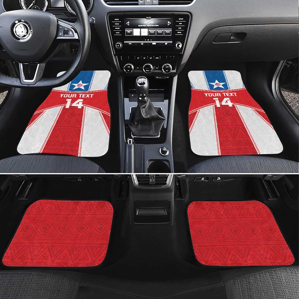 Custom Liberia Football Car Mats Go Lone Stars - Sporty Style - Wonder Print Shop