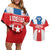 Custom Liberia Football Couples Matching Off Shoulder Short Dress and Hawaiian Shirt Go Lone Stars - Sporty Style - Wonder Print Shop