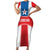 Custom Liberia Football Family Matching Short Sleeve Bodycon Dress and Hawaiian Shirt Go Lone Stars - Sporty Style