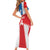 Custom Liberia Football Family Matching Short Sleeve Bodycon Dress and Hawaiian Shirt Go Lone Stars - Sporty Style