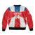 Custom Liberia Football Sleeve Zip Bomber Jacket Go Lone Stars - Sporty Style - Wonder Print Shop