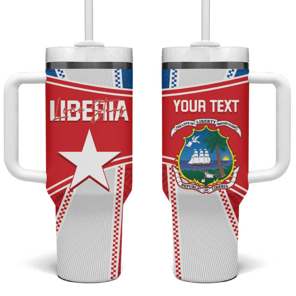 Custom Liberia Football Tumbler With Handle Go Lone Stars - Sporty Style - Wonder Print Shop