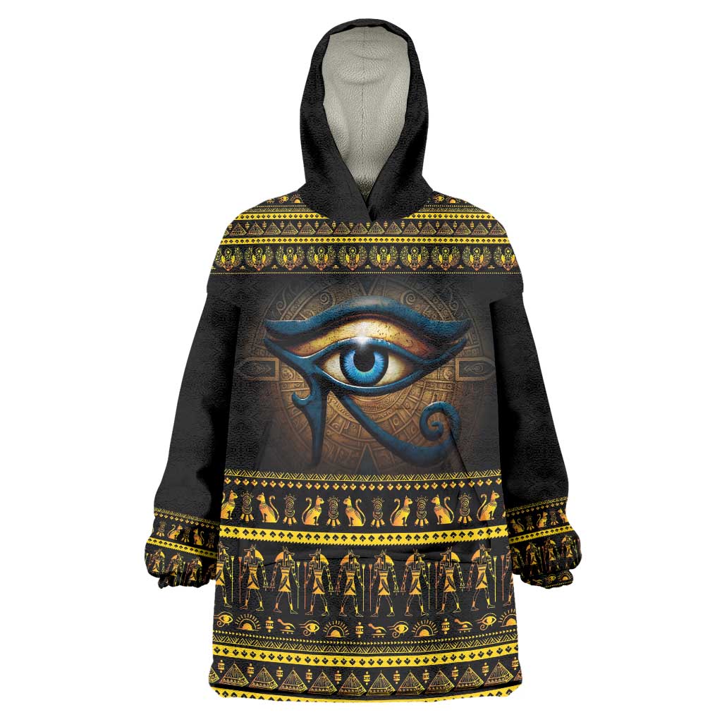 Ancient Egypt Eye Of Ra Wearable Blanket Hoodie Sun To The Egyptians