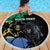 Personaliszd Gabon Beach Blanket Gabonese Black Panther With Map - Wonder Print Shop