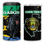 Personalized Gabon 4 in 1 Can Cooler Tumbler Gabonese Black Panther With Map - Wonder Print Shop