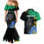 Personaliszd Gabon Couples Matching Mermaid Dress and Hawaiian Shirt Gabonese Black Panther With Map - Wonder Print Shop