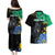 Personaliszd Gabon Couples Matching Puletasi and Hawaiian Shirt Gabonese Black Panther With Map - Wonder Print Shop