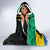 Personaliszd Gabon Hooded Blanket Gabonese Black Panther With Map