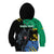 Personaliszd Gabon Kid Hoodie Gabonese Black Panther With Map - Wonder Print Shop