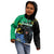 Personaliszd Gabon Kid Hoodie Gabonese Black Panther With Map - Wonder Print Shop