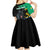 Personaliszd Gabon Kid Short Sleeve Dress Gabonese Black Panther With Map - Wonder Print Shop