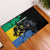 Personaliszd Gabon Rubber Doormat Gabonese Black Panther With Map - Wonder Print Shop