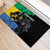 Personaliszd Gabon Rubber Doormat Gabonese Black Panther With Map - Wonder Print Shop