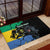 Personaliszd Gabon Rubber Doormat Gabonese Black Panther With Map - Wonder Print Shop