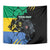 Personaliszd Gabon Tapestry Gabonese Black Panther With Map