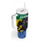 Personalized Gabon Tumbler With Handle Gabonese Black Panther With Map - Wonder Print Shop