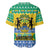 Gabon Christmas Baseball Jersey Joyeux Noel Coat Of Arms - Wonder Print Shop