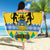 Gabon Christmas Beach Blanket Joyeux Noel Coat Of Arms - Wonder Print Shop