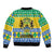 Gabon Christmas Bomber Jacket Joyeux Noel Coat Of Arms - Wonder Print Shop