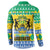 Gabon Christmas Button Sweatshirt Joyeux Noel Coat Of Arms - Wonder Print Shop