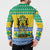 Gabon Christmas Button Sweatshirt Joyeux Noel Coat Of Arms - Wonder Print Shop