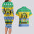 Gabon Christmas Couples Matching Long Sleeve Bodycon Dress and Hawaiian Shirt Joyeux Noel Coat Of Arms - Wonder Print Shop