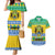 Gabon Christmas Couples Matching Mermaid Dress and Hawaiian Shirt Joyeux Noel Coat Of Arms - Wonder Print Shop