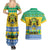 Gabon Christmas Couples Matching Summer Maxi Dress and Hawaiian Shirt Joyeux Noel Coat Of Arms - Wonder Print Shop