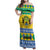 Gabon Christmas Family Matching Off Shoulder Maxi Dress and Hawaiian Shirt Joyeux Noel Coat Of Arms - Wonder Print Shop