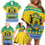 Gabon Christmas Family Matching Off Shoulder Short Dress and Hawaiian Shirt Joyeux Noel Coat Of Arms - Wonder Print Shop