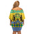 Gabon Christmas Family Matching Off Shoulder Short Dress and Hawaiian Shirt Joyeux Noel Coat Of Arms - Wonder Print Shop