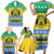 Gabon Christmas Family Matching Short Sleeve Bodycon Dress and Hawaiian Shirt Joyeux Noel Coat Of Arms - Wonder Print Shop