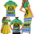 Gabon Christmas Family Matching Short Sleeve Bodycon Dress and Hawaiian Shirt Joyeux Noel Coat Of Arms - Wonder Print Shop