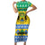 Gabon Christmas Family Matching Short Sleeve Bodycon Dress and Hawaiian Shirt Joyeux Noel Coat Of Arms - Wonder Print Shop